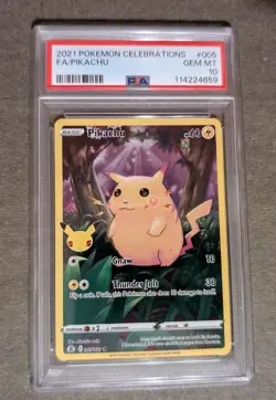 Pokémon Pikachu TCG Celebrations Card #005/025 PSA 10 - Image 1