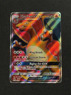 Pokémon TCG Charizard GX SM60-SM Promos Black Star Promo Holo Full Art LP+ NM- - Image 1