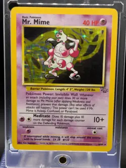 Mr Mime 6/64 Holo Rare LMP Pokemon Card Jungle Set - Image 1