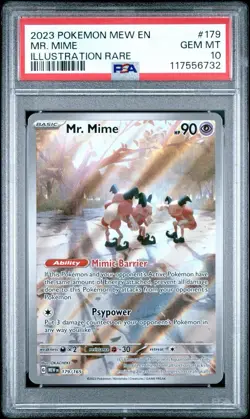 Pokemon Scarlet Violet 151 #179/165 Mr. Mime Illustration Rare ENGLISH -  PSA 10 - Image 1