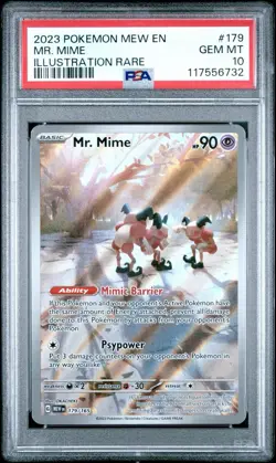 Pokemon Scarlet Violet 151 #179/165 Mr. Mime Illustration Rare ENGLISH -  PSA 10 - Image 2