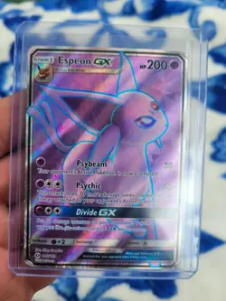 DAMAGED Played Espeon GX - 140/149 - Full Art Ultra Rare Pokemon SM Base Set - Image 1