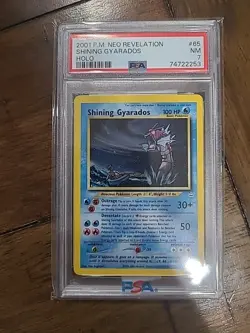 2001 POKEMON NEO REVELATION #65 SHINING GYARADOS-HOLO PSA 7 - Image 1