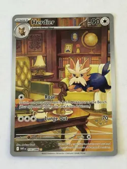 Pokemon Tcg Herdier 155/086 White Flare illustration rare - Image 3