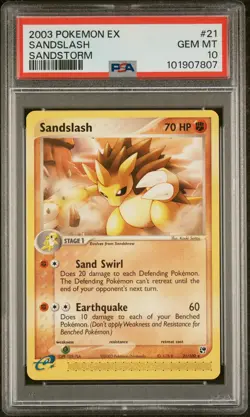 2003 POKEMON EX SANDSTORM #21 SANDSLASH PSA 10 - Image 3