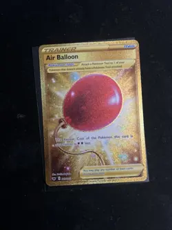 Pokemon TCG Air Balloon Secret Rare Card 213/202 Sword & Shield Base Set NM - Image 1