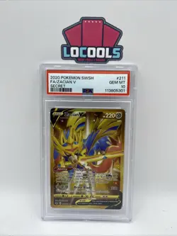 2020 Pokemon Zacian V FA 211/202 Secret Rare Sword & Shield GEM MINT PSA 10 - Image 1