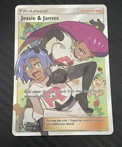 Pokémon TCG Hidden Fates Trainer Jesse and James Ultra Rare Full Art 68/68 NM - Image 2