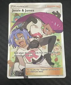 Pokémon TCG Hidden Fates Trainer Jesse and James Ultra Rare Full Art 68/68 NM - Image 5