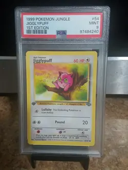 1999 Pokemon Jungle Jigglypuff 1st Edition Psa 9 - Image 1