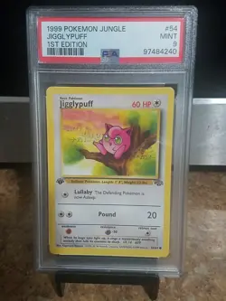 1999 Pokemon Jungle Jigglypuff 1st Edition Psa 9 - Image 2