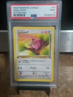 1999 Pokemon Jungle Jigglypuff 1st Edition Psa 9 - Image 3