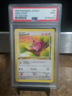 1999 Pokemon Jungle Jigglypuff 1st Edition Psa 9 - Image 7