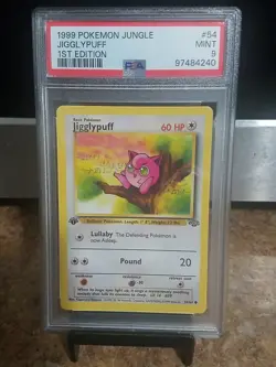 1999 Pokemon Jungle Jigglypuff 1st Edition Psa 9 - Image 8