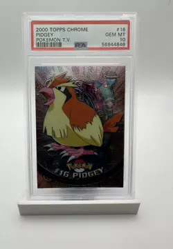 2000 Topps Chrome Pokemon T.V. HOLO #16 PIDGEY PSA 10 - Image 1