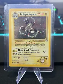 Lt. Surge's Magneton 8/132 Pokemon Gym Heroes Unlimited Holo Rare Card WOTC NM - Image 1