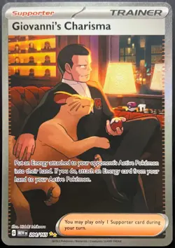 Giovanni's Charisma SIR from Pokemon 151 - Pokemon Card 204/165 - Near Mint - Image 1