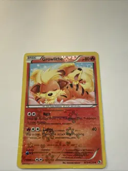 PokÃ©mon TCG Growlithe Legendary Treasures RC4/RC25 Uncommon Card LP Condition - Image 1