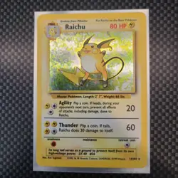 Raichu 14/102 Pokemon TCG Vintage Card Base Set Holo - Image 1