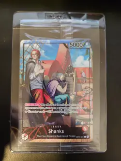 PSA One Piece Card Game SHANKS OP09-001 Holo Promo New Sealed - Image 1