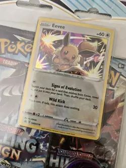 NEW SEALED Pokemon Chilling Reign 3 Pack Blister- Eevee Promo Card - Image 2