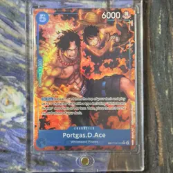 One Piece CCG Royal Blood OP10 Portgas.D.Ace Treasure Rare Card OP08-052 - Image 1