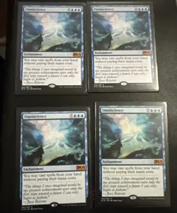 4 Omniscience MTG M19 Core Set 2019 Mythic Blue Enchantment Light Play  - Image 1