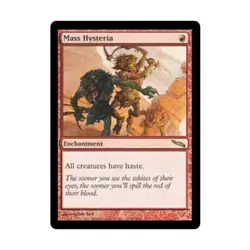 WOTC MtG Mirrodin Mass Hysteria (R) VG - Image 1