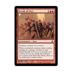 WOTC MtG Ravnica Breath of Fury (R) EX - Image 1