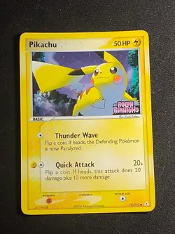Pikachu 78/110 Pokemon TCG Holon Phantoms Reverse Holo Foil Card Played LP - Image 1