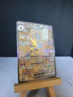 PokÃ©mon TCG Alakazam EX 201/165 Scarlet & Violet Holo Card Special Illus Rare - Image 3