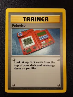 Pokemon Pokedex  Trainer Card Base Set Mint 10 87/102 Vintage 1999 - Image 1
