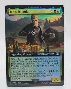 Ignis Scientia (FOIL) (Extended Art) U #492 Final Fantasy MTG FF15 FFXV Magic - Image 1