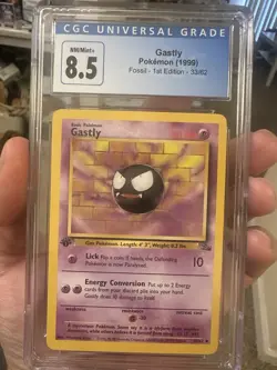 Pokemon TCG Gastly Fossil, 1st Edition Uncommon Card 33/62 - Image 1
