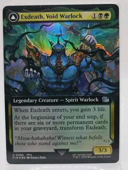 Exdeath, Void Warlock (Extended Art) (FOIL) U #485 Final Fantasy Magic MTG FIN - Image 1