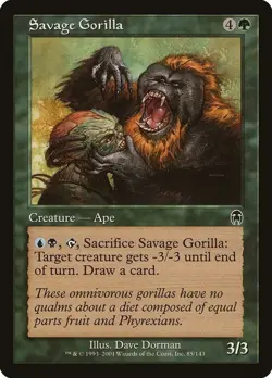 Magic the Gathering MTG Savage Gorilla (85) Apocalypse - Image 1