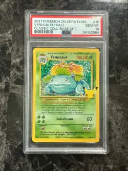 2021 Pokemon Celebrations Venusaur Holo - Base Set #15 PSA 10 @sc7 - Image 1