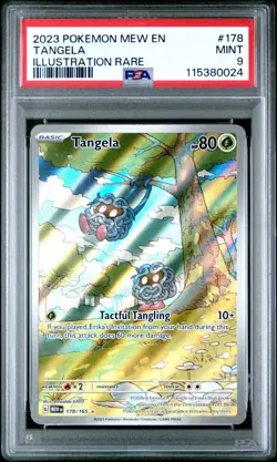 2023 POKEMON MEW EN-151 178 TANGELA ILLUSTRATION RARE PSA 9 - Image 1