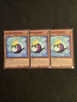 Yugioh 3x Rainbow Kuriboh SR01-EN022 - Image 1