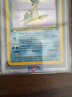 Lapras 10/62 1st Edition Holo Rare Fossil Pokemon Card PSA 8 - Image 3