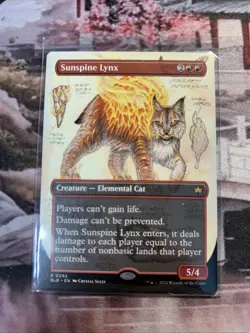 MTG Sunspine Lynx Borderless Bloomburrow Regular Card NM Condition - Image 1