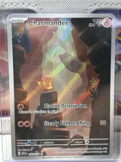 PokÃ©mon TCG Charmander 168/165 Illustration Rare Card Near Mint Condition - Image 1