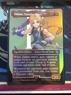 Final Fantasy Zidane Tantalus Thief Foil Borderless Card 405 Magic the Gathering - Image 1