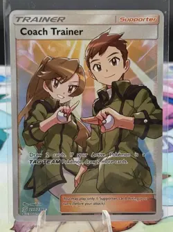 Coach Trainer (Full Art) 233/236 Sm-Unified Minds Holo PokÃ©mon Trading Card Game - Image 1