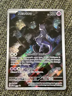 MEWTWO Black Star PROMO PokÃ©mon Card 52 FULL ART SVP #052 RARE 151 MP - Image 1