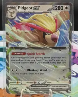 Pidgeot ex 164/197 Double Rare Obsidian Flames Pokemon TCG Card - NM English - Image 1