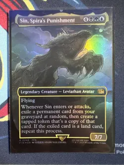 Sin, Spira's Punishment Borderless FOIL NM FINAL FANTASY Magic the Gathering MTG - Image 1