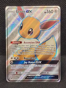 2020 POKEMON SM BLACK STAR PROMO TAG TEAM POWERS COLL #SM242 EEVEE GX - Image 1