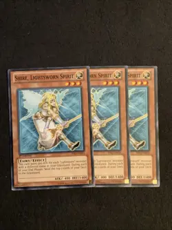 Yugioh 3x Shire, Lightsworn Spirit SDLI-EN014 - Image 1