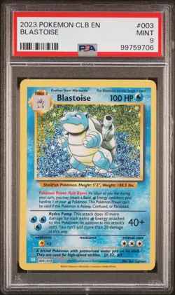 2023 POKEMON CLB-TRADING CARD GAME CLASSIC #003 BLASTOISE PSA 9 - Image 3